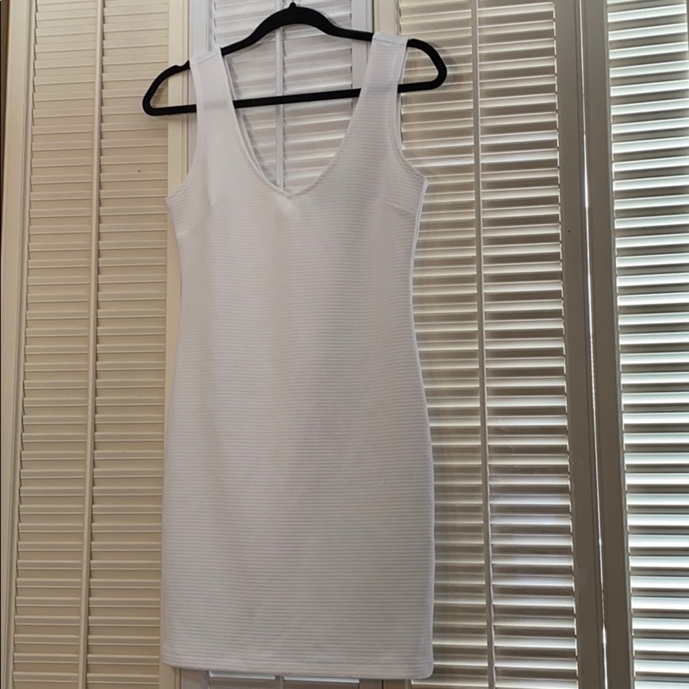 forever 21 white ribbed dress